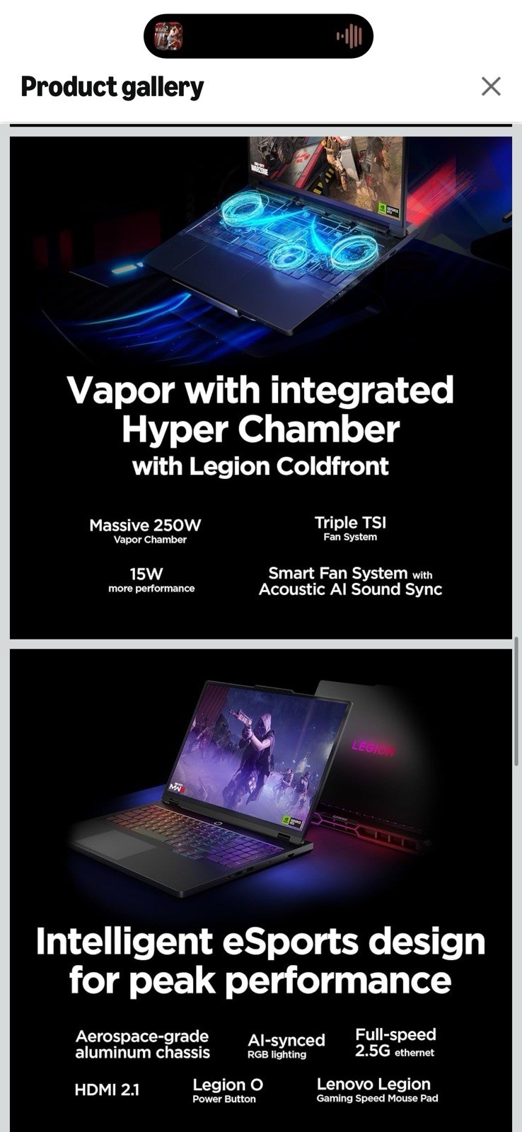 Lenovo Legion Pro 7i Gaming Laptop Ultra 9 RTX 5070 Ti 32GB 1TB SSD 16″