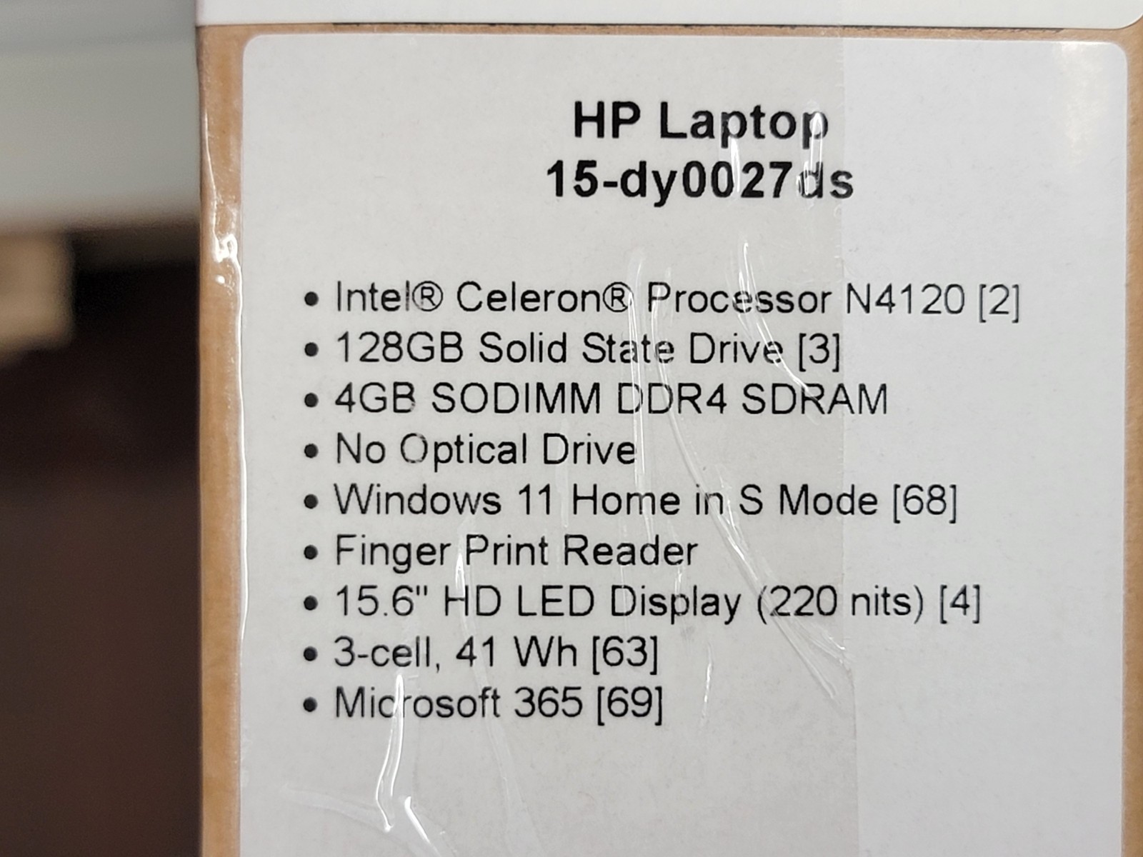 Lot Of 5 HP Laptops 15-dy0027ds N4120 4GB 128GB WiFi6 15.6″W W11H – SOLD AS IS