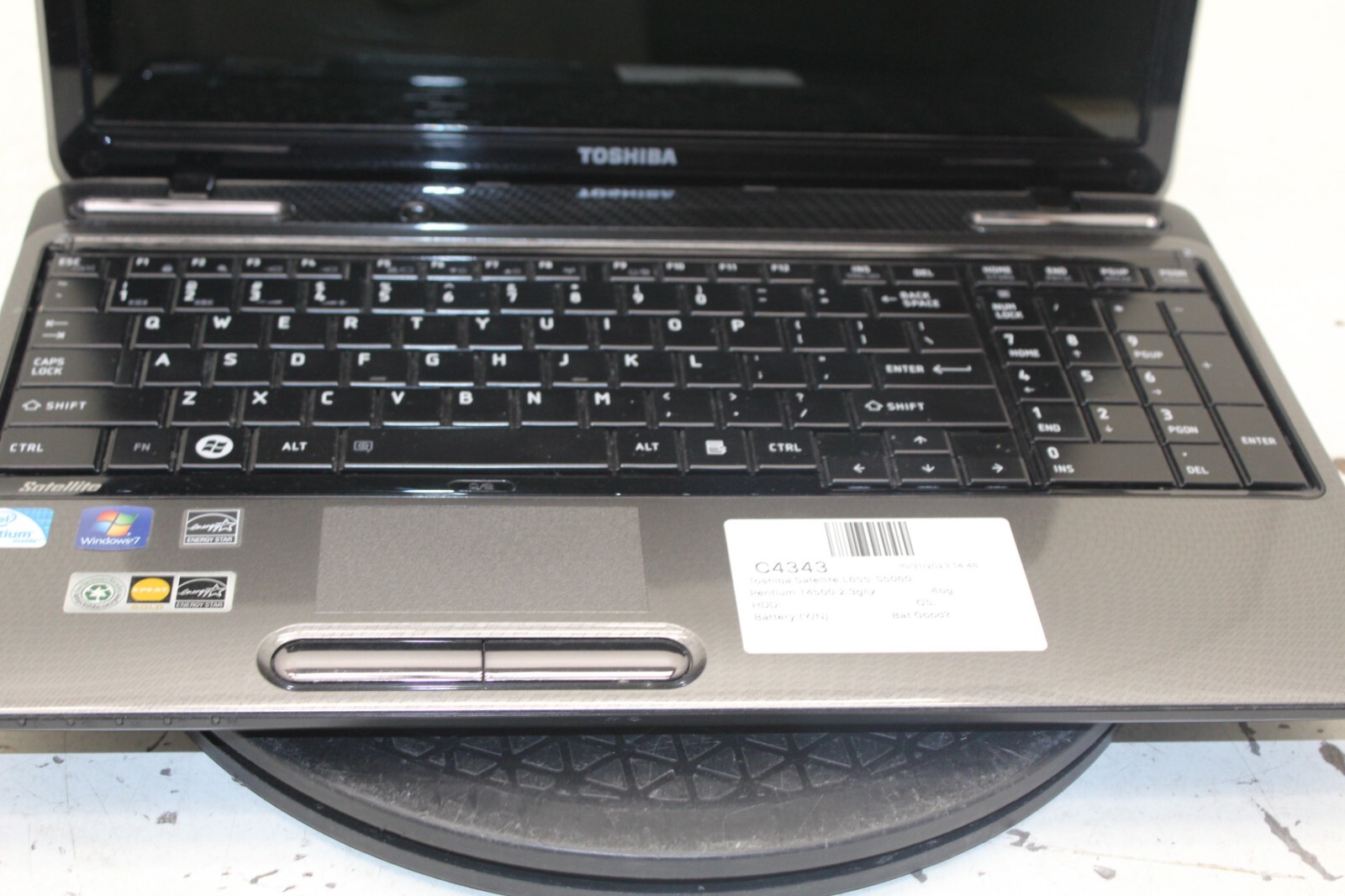 Toshiba Satellite L655-S5060 Laptop Intel Pentium Dual Core 4GB Ram No HDD/Batt
