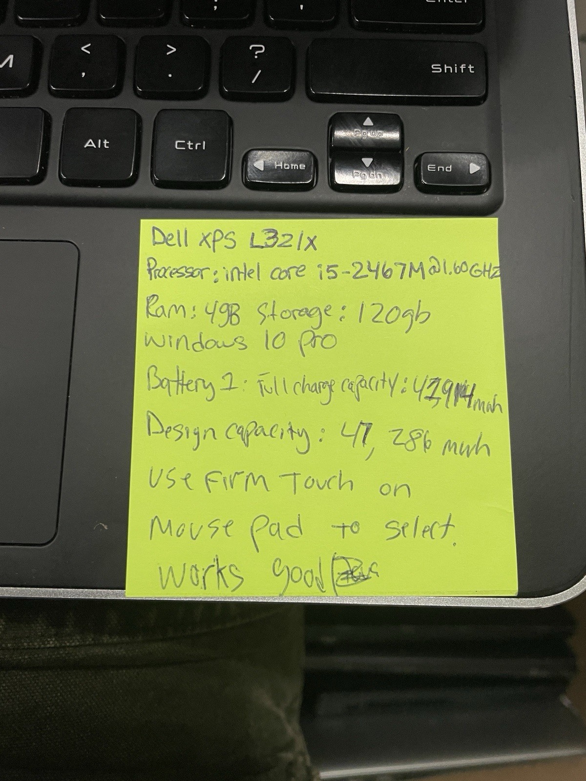 Dell XPS L321X Intel Core i5-2467M @1.60 GHz 4 GB RAM 128 GB SSD 13.3″ Win10 Pro