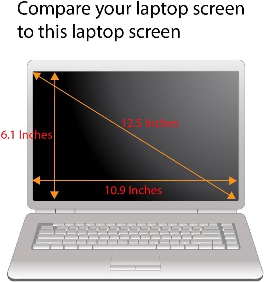 Tempered Glass Screen Protector for 12.5 Inches Laptop, 9H Hardness, Crystal Cle