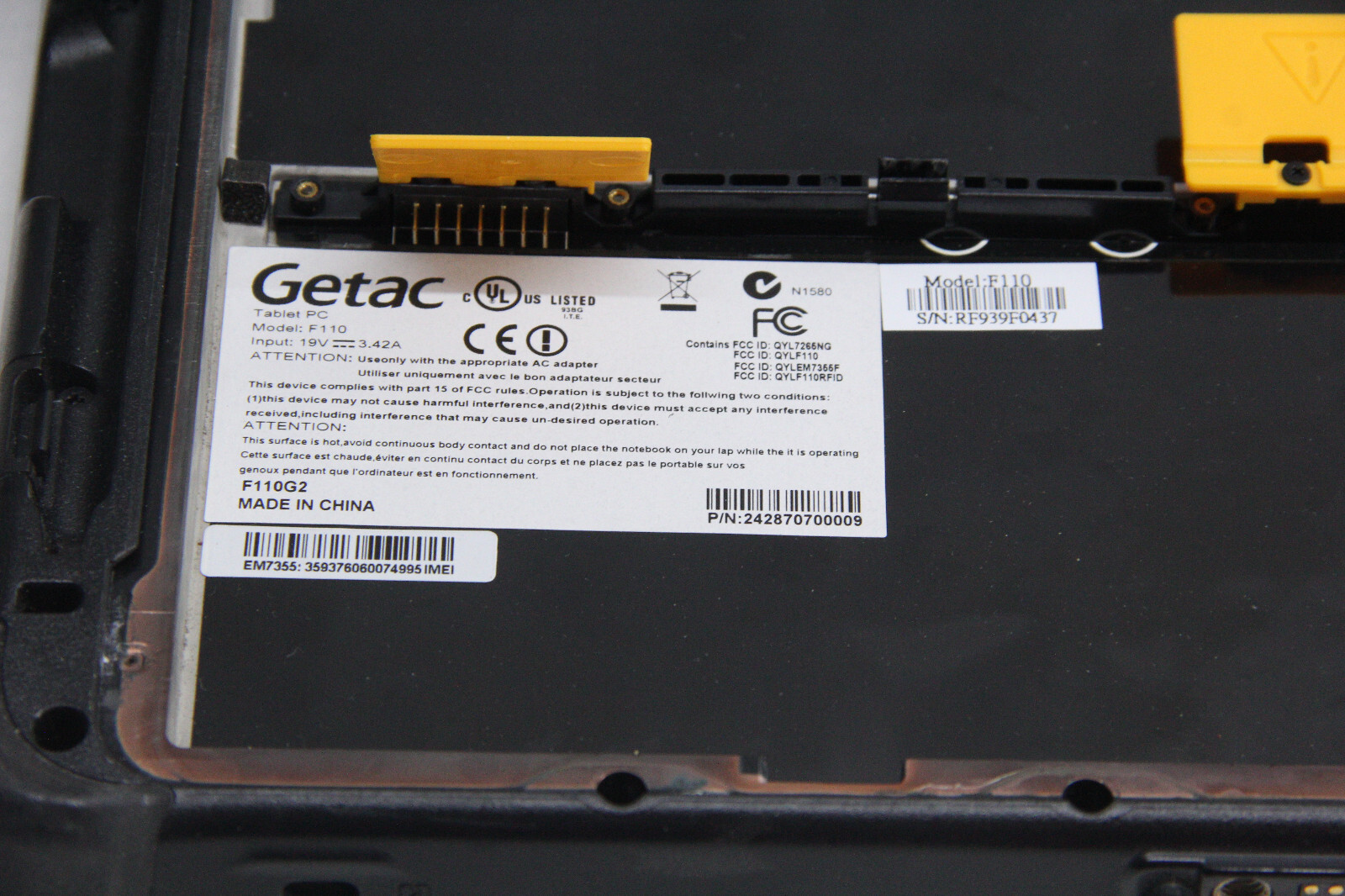Lot of 3 Getac F110 Rugged Tablets, Two G2, One G1 -AS-IS For Parts- Read!