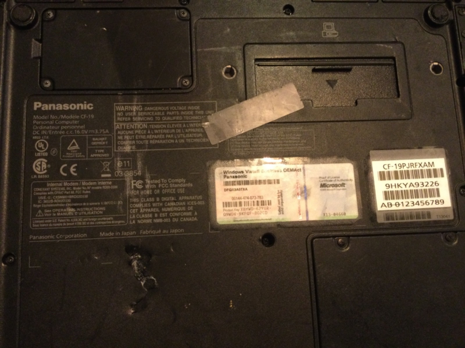 Panasonic Toughbook CF-19 MK3 1.2GH 2gb GPS Backlit Rubber Keyboard etc