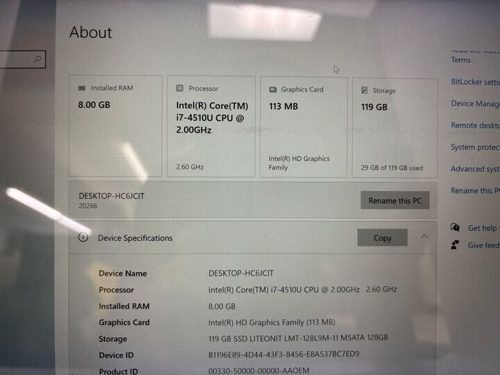 Grade D Lenovo Yoga 2 13.3″ Touchscreen i7-4510U 8GB RAM 120GB SSD Win 10 Pro