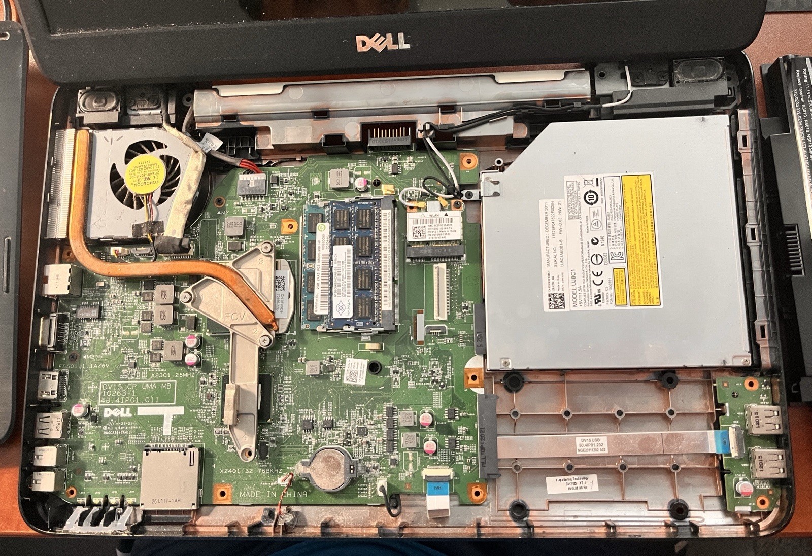 Dell Inspiron N5040 Laptop & Power Supply & Optical Mouse For Parts No HardDrive