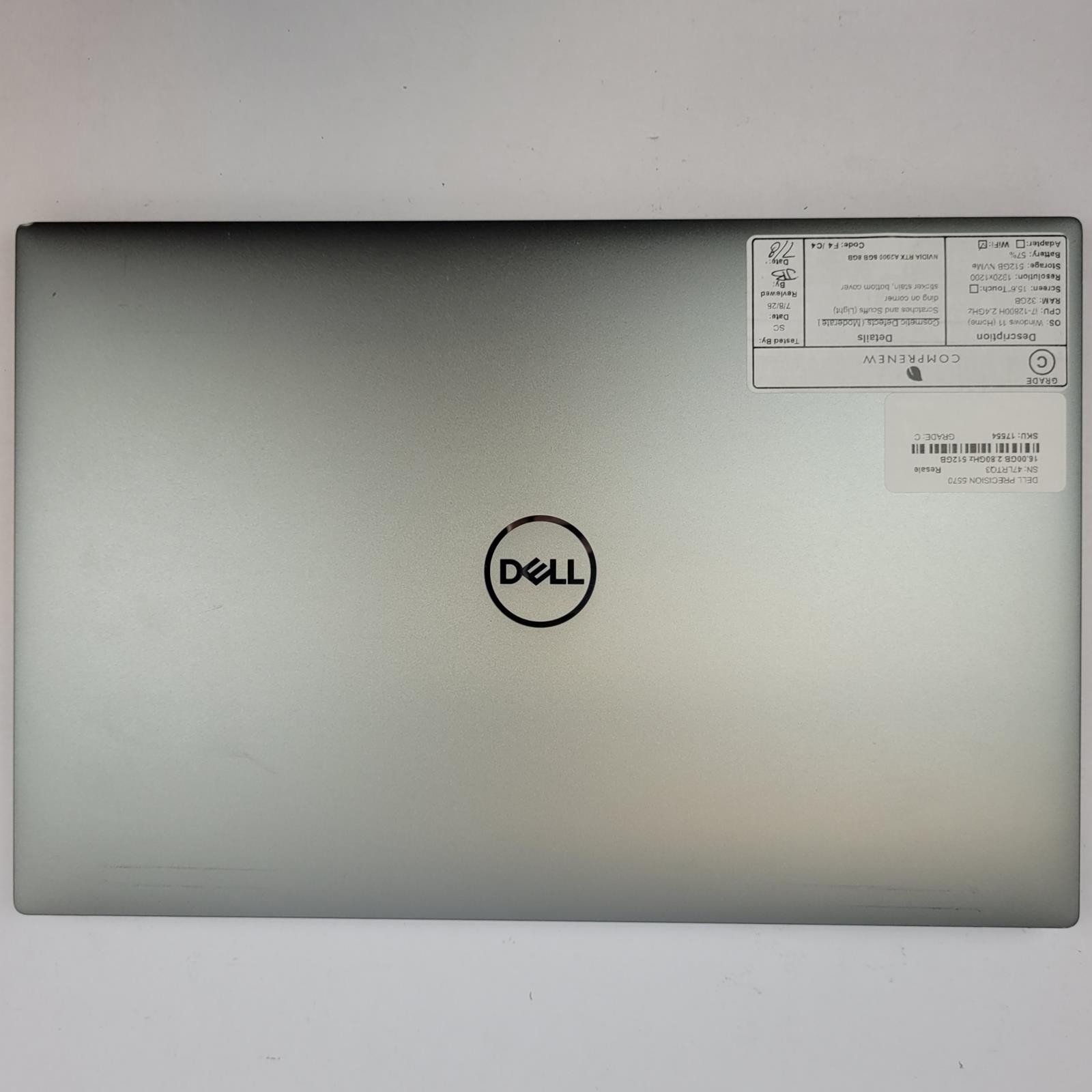 DELL PRECISION 5570 Win 11 i7-12800H 32GB RAM 512GB NVMe | Grade C