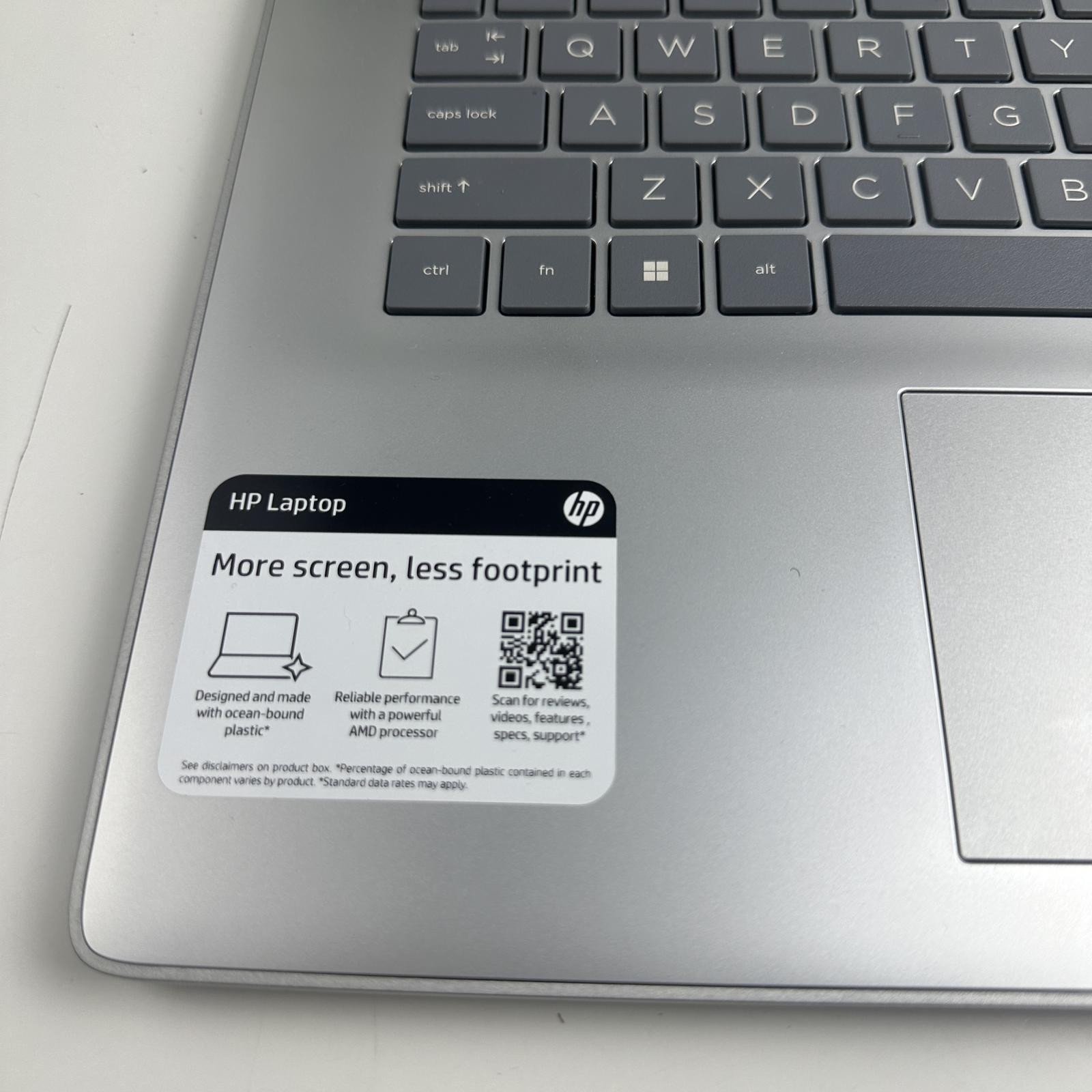HP 17 Laptop, 17.3″ FHD, AMD Ryzen 5 7530U, 8GB, 512GB SSD, Silver