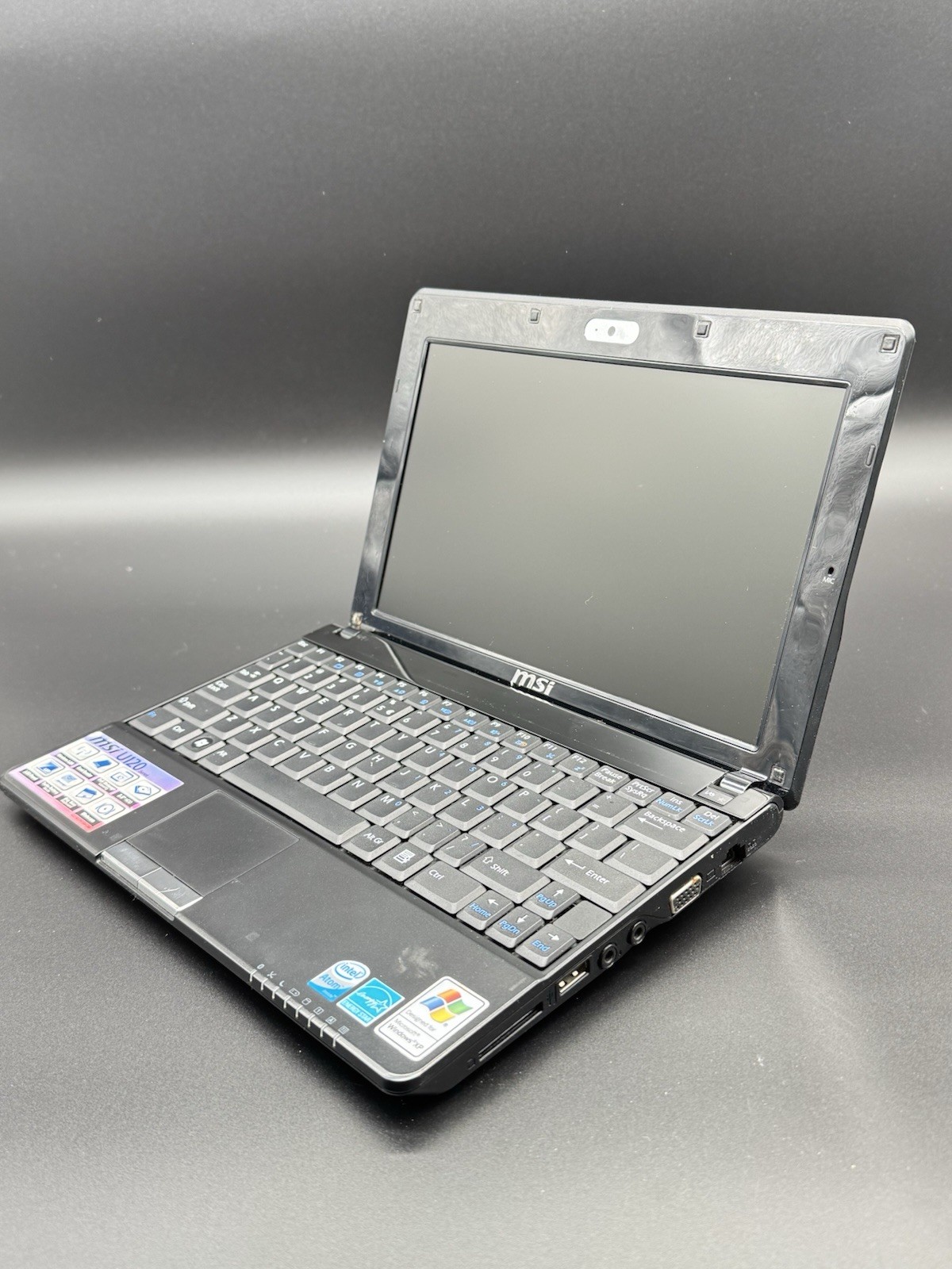 MSI Wind U120 10.1in Netbook Intel Atom 1.60GHz 1GB 160GB XP Black/Silver