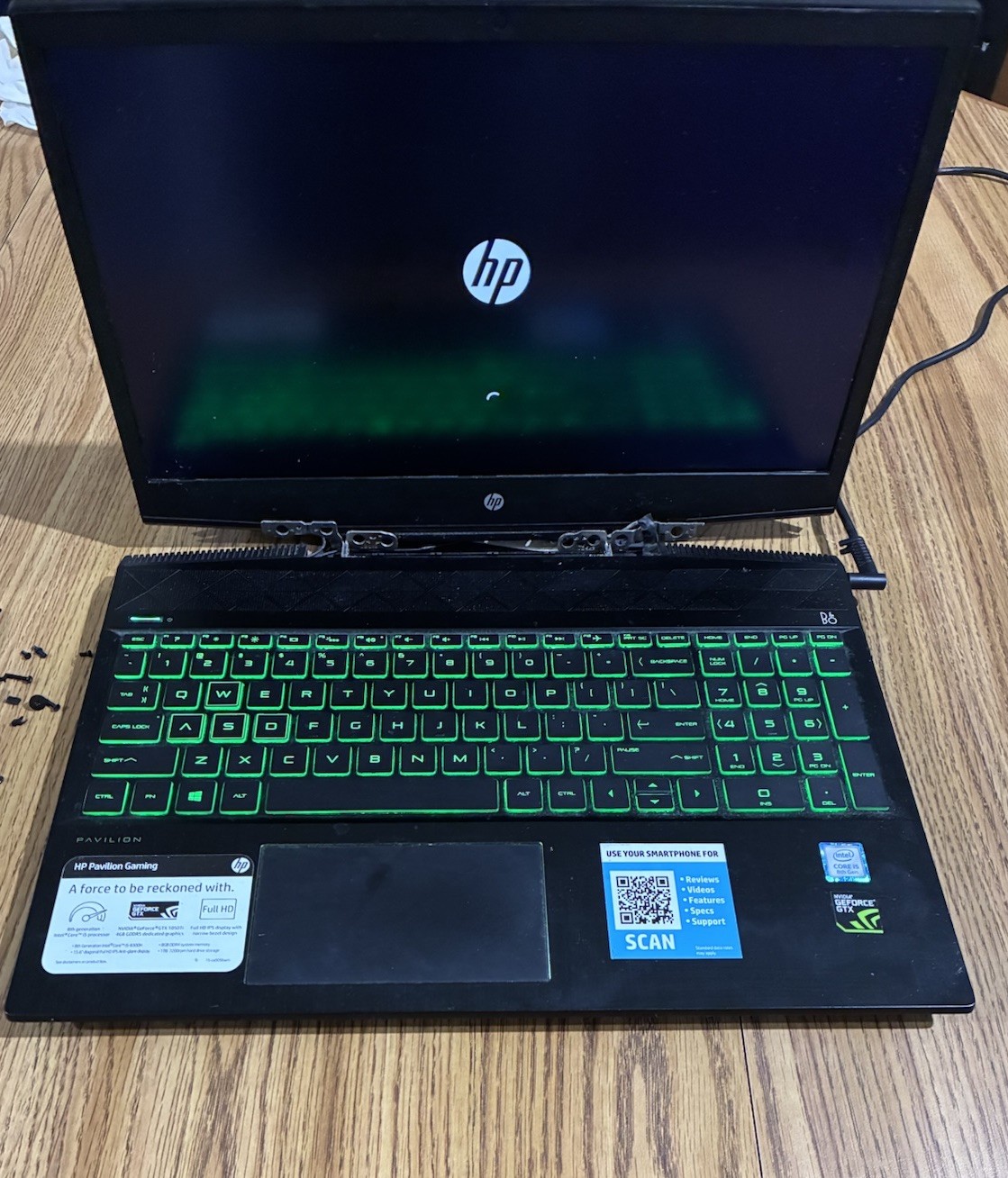 HP Pavilion Gaming 15 GTX 1050 Ti i5-8300H 8GB 1TB Works Needs Repair