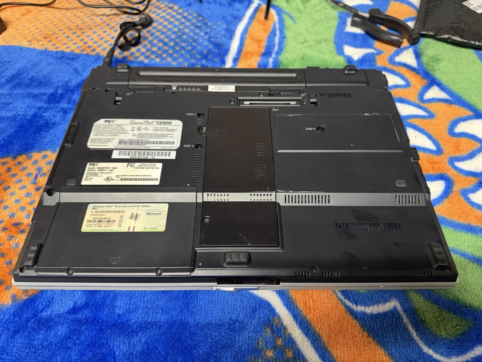 MPC Transport T2500 Laptop Computer 15.1 TFT Win10pro C2D 2.50 40GB 4GB DVDRW