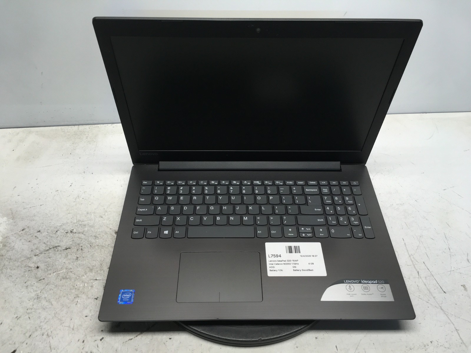 Lenovo IdeaPad 320-15IAP Intel Celeron N3350 1.1GHz 4 GB NO HDD