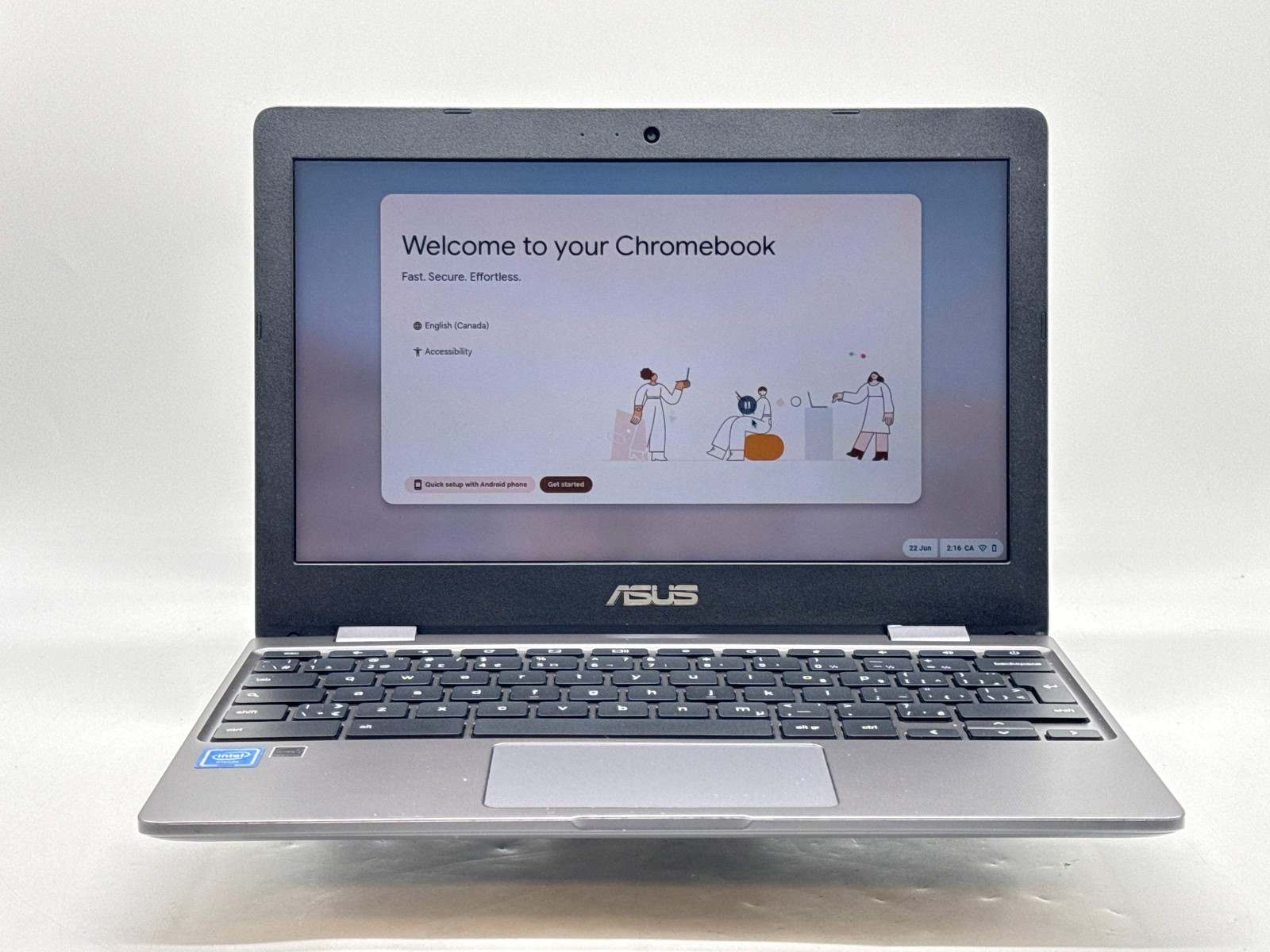 Asus Chromebook C223NA 11.6″ Celeron N3350 4GB 32GB eMMC Black Used