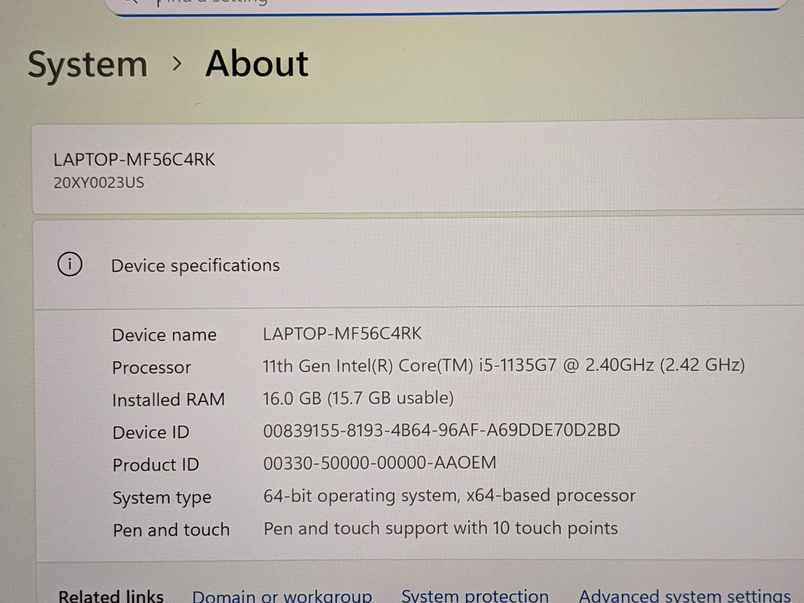 Lenovo ThinkPad X1 Yoga Gen 6 14″ UHD+ TOUCH i5-1135G7 2.4GHz 16GB 512GB +PEN+PA