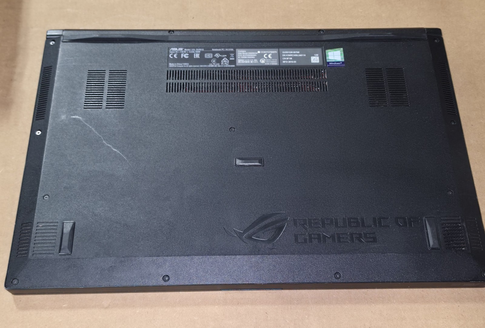 ASUS ROG GU501GM | CORE I7-8750H | 1TB HDD | 16GB Ram