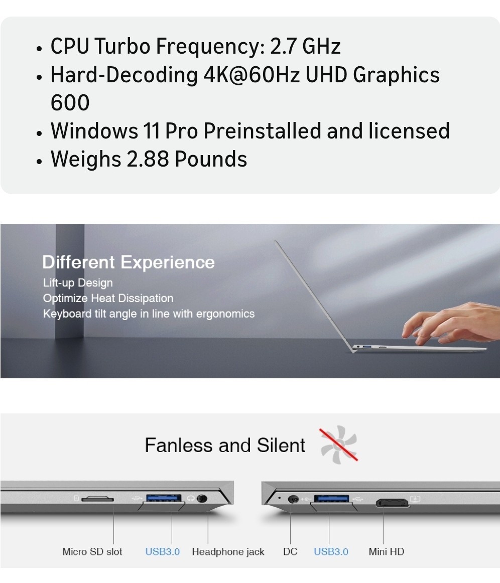 Coolby 2023 Windows 11 Laptop Computer 14.1 inch Notebook PC with Intel J4005…