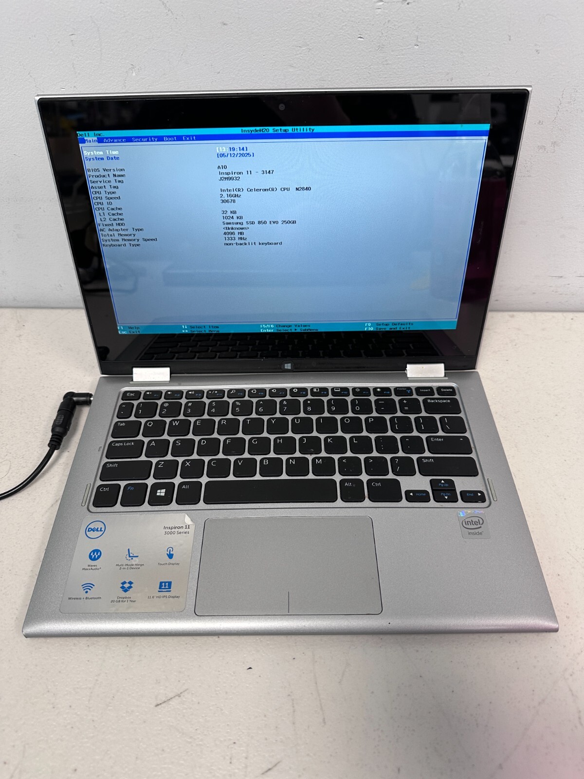Dell Inspiron 11 3147 Celeron N2840 4GB RAM 250GB SSD NO BATTERY/OS/AC #04