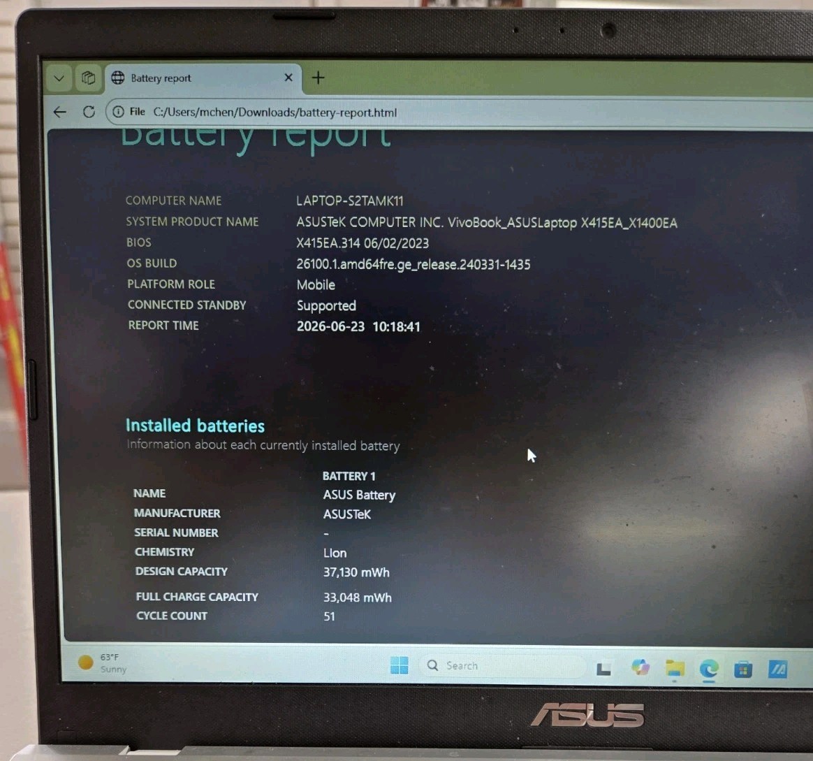 Asus Vivobook 14 128GB 8GB i3 11th Gen Intel UHD Graphics