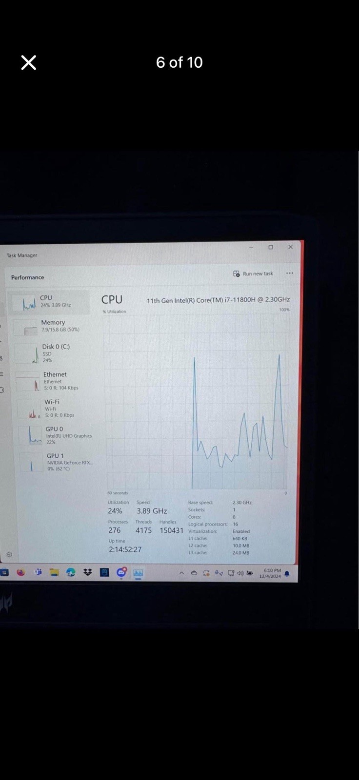 Acer Predator Triton 300 Gaming Laptop i7-11800H RTX 3070 16GB 477GB SSD Win11
