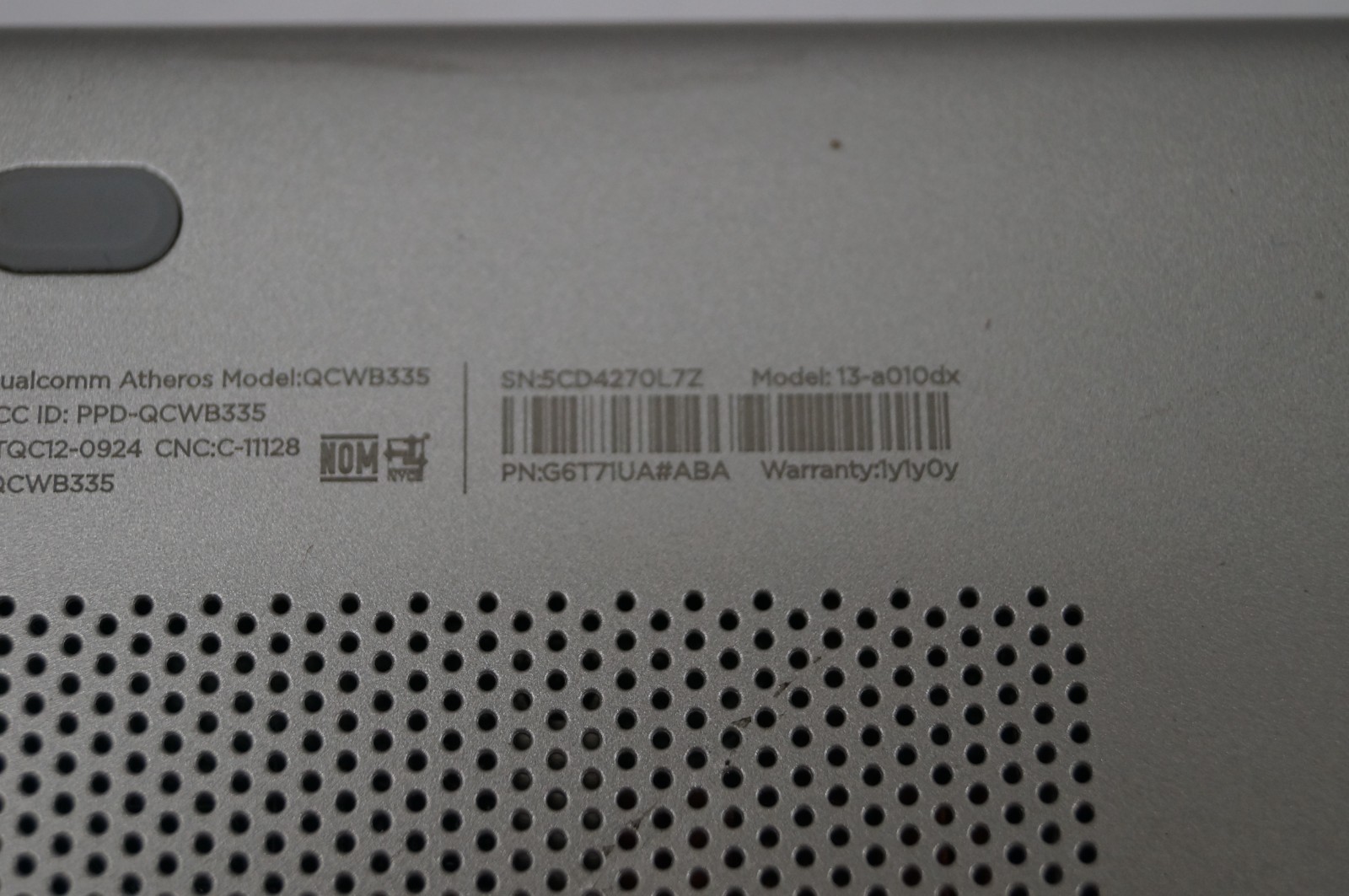 HP Pavilion 13 X360 13-A010DX 13″ 4GB Mem 1.9GHz Beats READ WORKING PoR D152