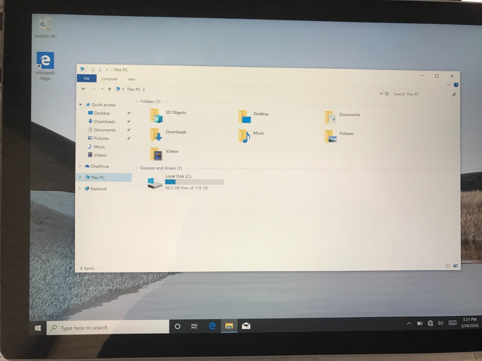 Microsoft Surface Pro 7 1866 Core i5-1035G4 1.10GHz 8GB 128GB SSD USED#397