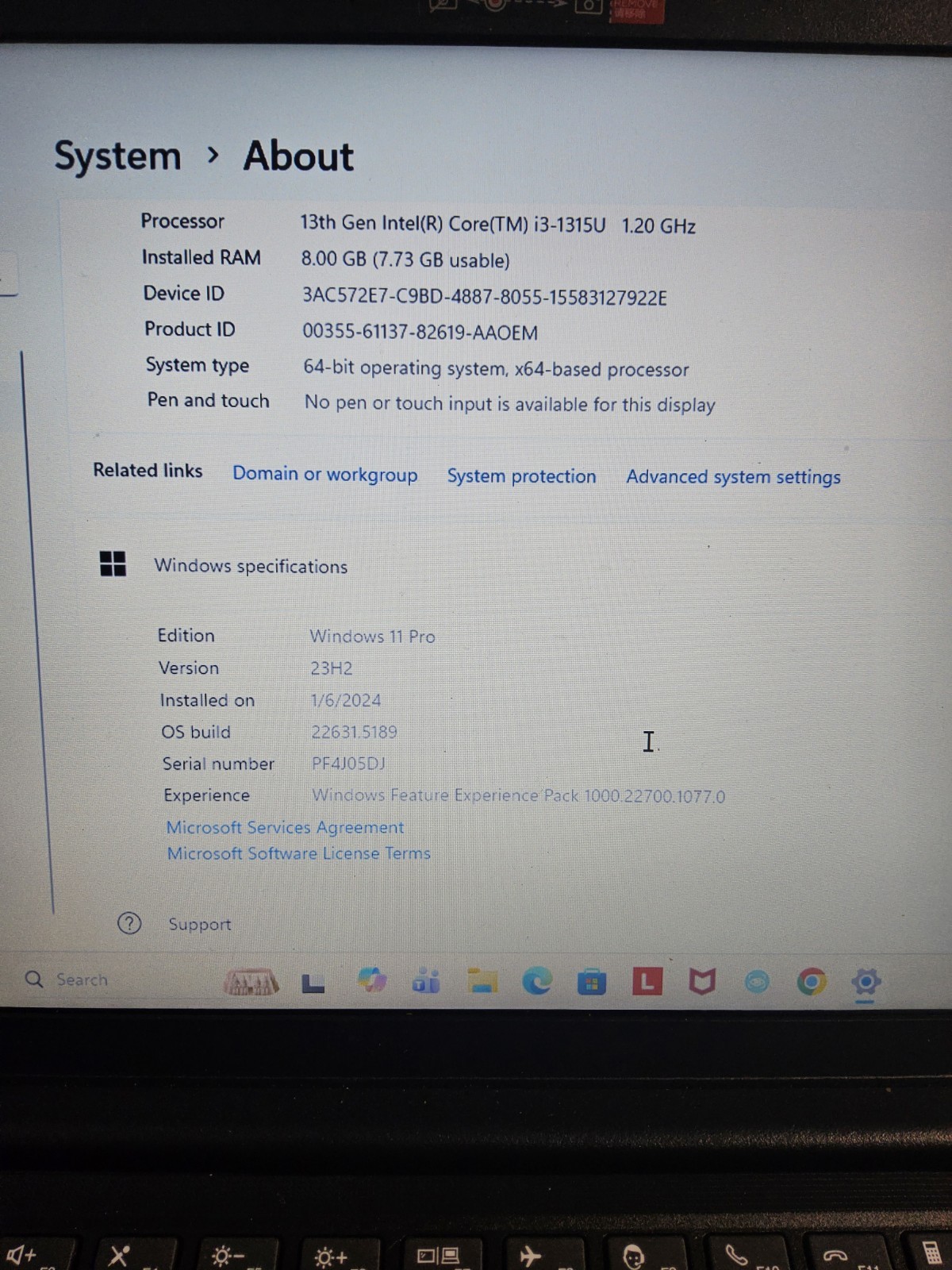 Lenovo V14 G4 IRU Windows 11 Pro Intel i3-1315U 1.2GHz 8GB RAM 256GB SSD 14″