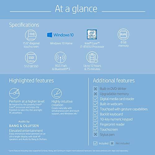 HP Envy X360 Convertible 15-Inch FHD Touchscreen Laptop with 15-15.99 inches