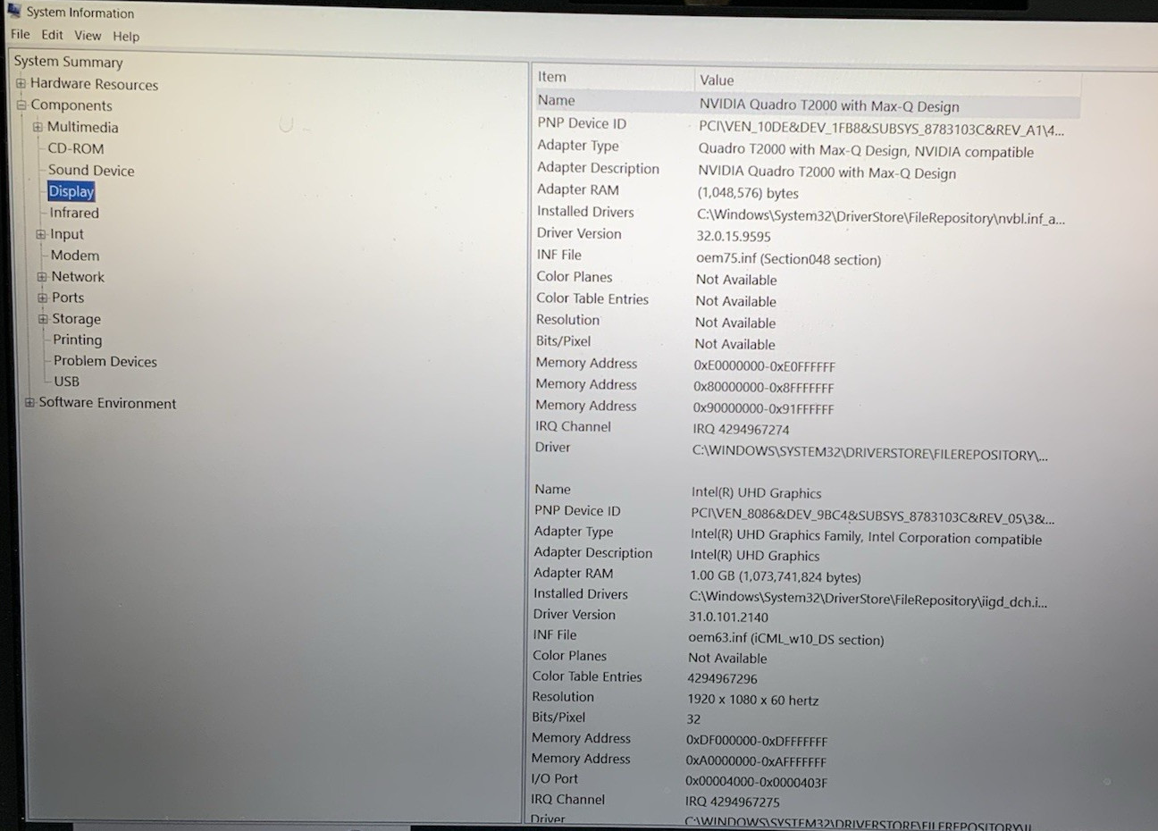 HP ZBook Fury 15 G7 Intel i7-10750H 32GB DDR4 512GB NVMe T2000 | Windows 10 Pro