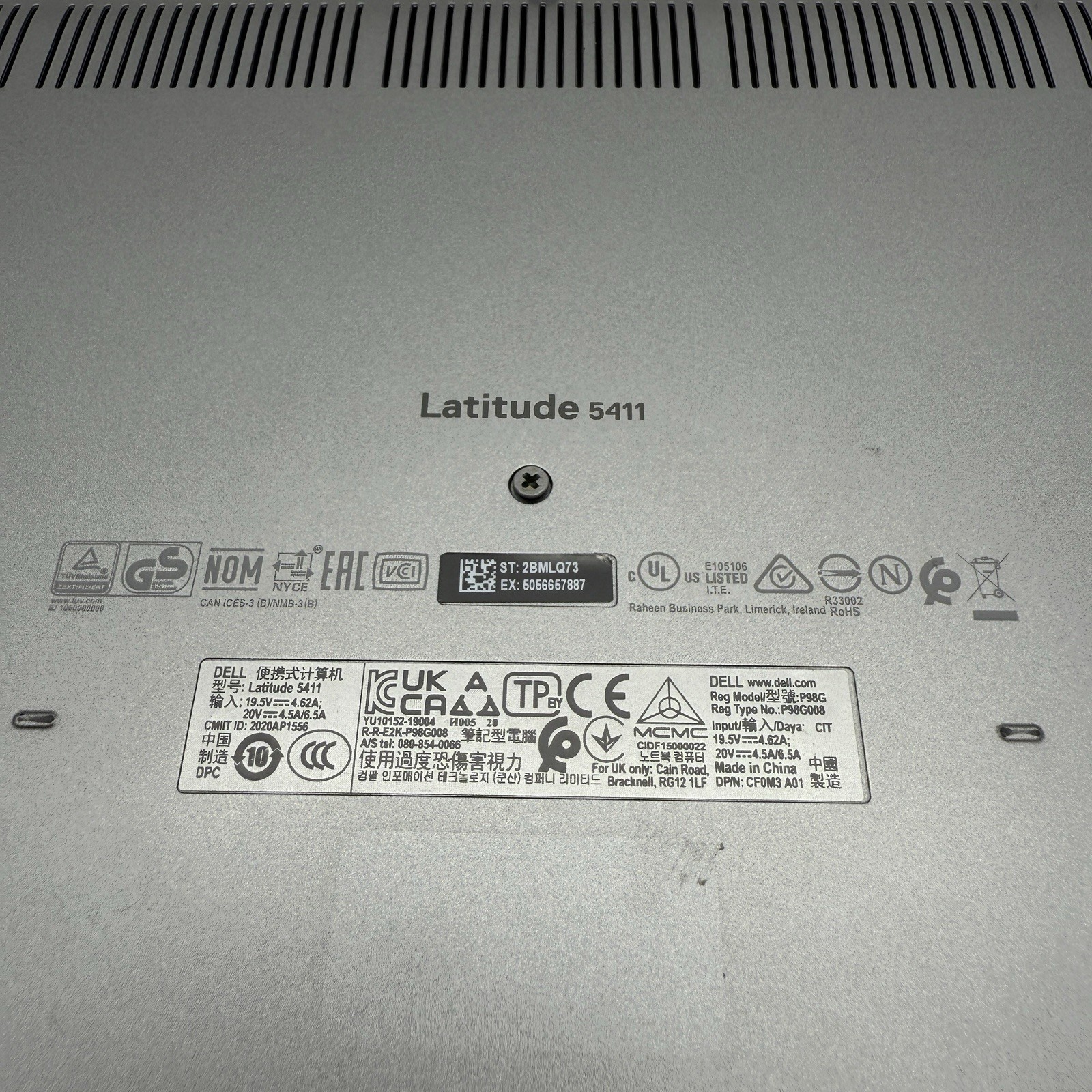 Dell Latitude 5411 14″ Intel i5-10400H Parts Repair No BATT RAM HDD -READ! – L49