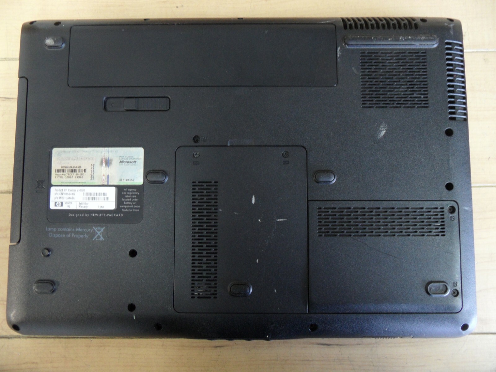 HP Pavilion dv6000 / AMD Turion 64 X2 @ 2.0 GHz / Parts Laptop / Posted BIOS