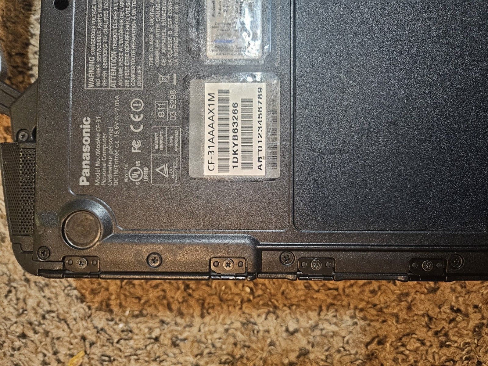 Panasonic ToughBook CF-31 Intel Core i5-M520 13″ 4gb ram works well no HDD