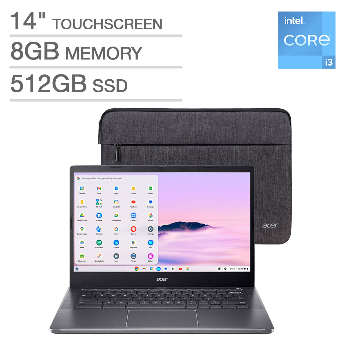 CHROMEBOOK ACER CHROME BOOK PLUS 514 LAPTOP 14″ CHROME OS 8GB 512SSD TOUCHSCREEN