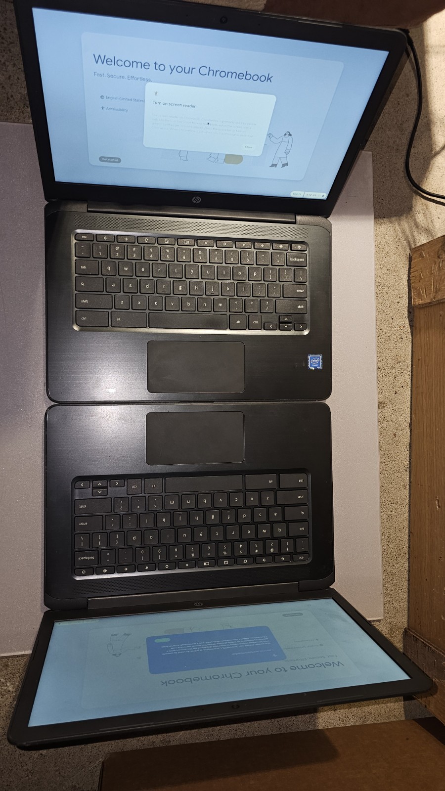 Lot of 10 HP Chromebook 14 G5 14″ 16GB Intel Celeron N3350 1.1GHz 4GB Laptop