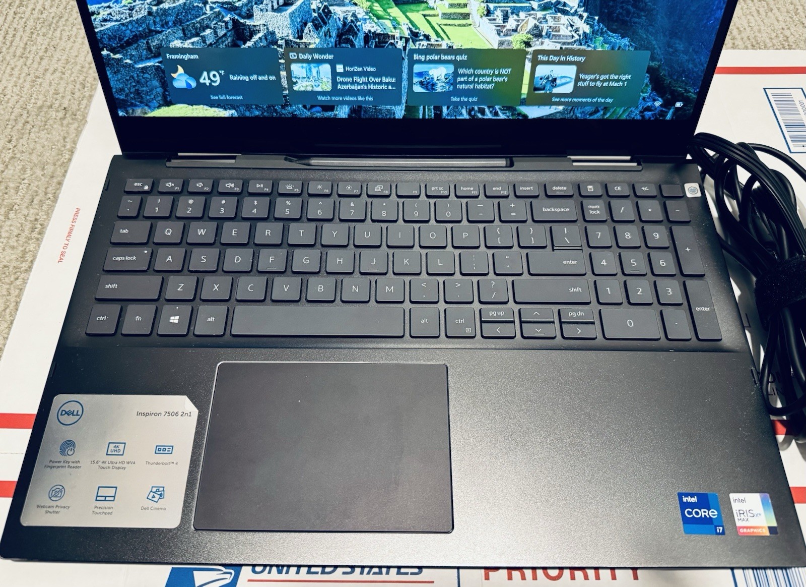 Dell Inspiron 7506 (2-in-1) 15 FHD TOUCH 1.7GHz Intel i7-1165G7 16GB 1TB SSD