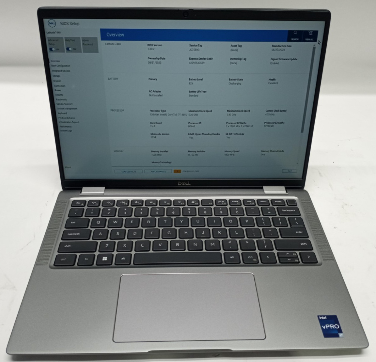 Dell Latitude 7440 14″FHD i7-1365U@5.2GHz 16GB RAM 256GB NVMe Win 11 Pro MC565*!