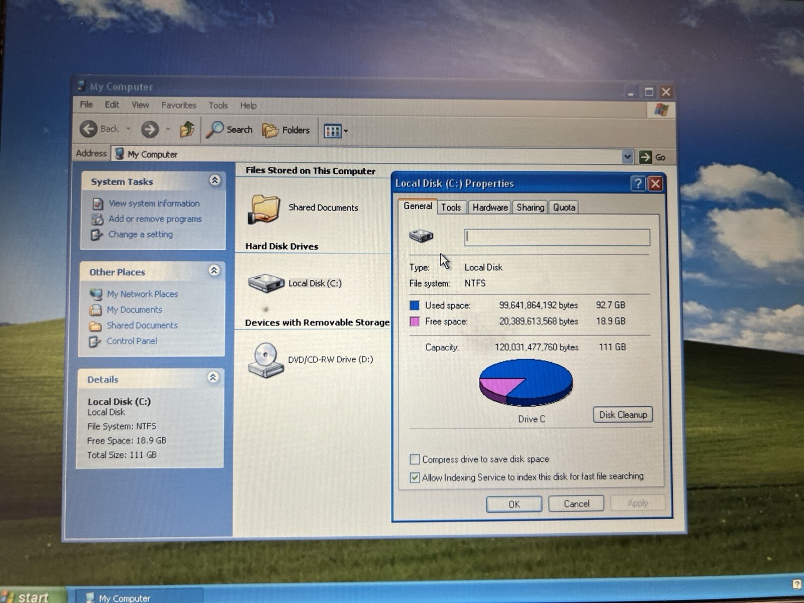 DELL LATITUDE D820 Core 2 Duo 1GB RAM 120GB HDD NVIDIA WINDOWS XP Serial Laptop