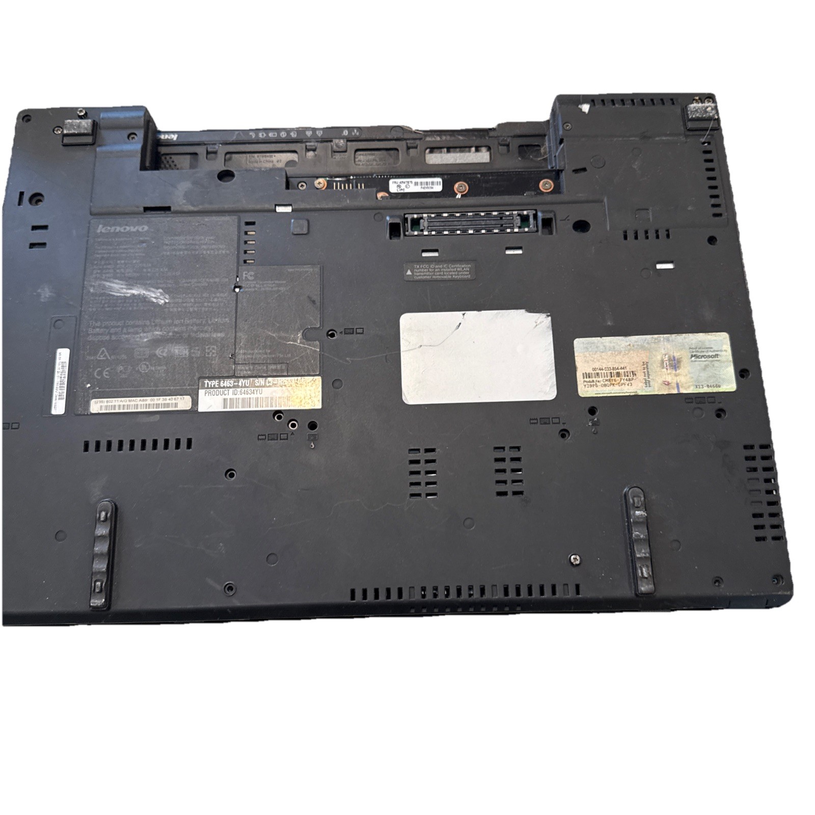 PARTS ONLY Lenovo ThinkPad T61 Intel Centrino UNTESTED FOR PARTS OR REPAIR