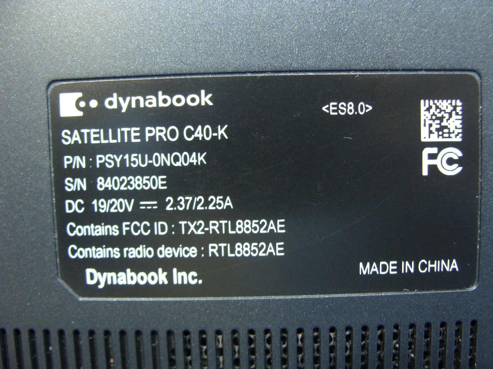 DynaBook Satellite Pro C40-K Intel Celeron 7305 1.1 Ghz 8GB 256GB SSD Win11P +PA