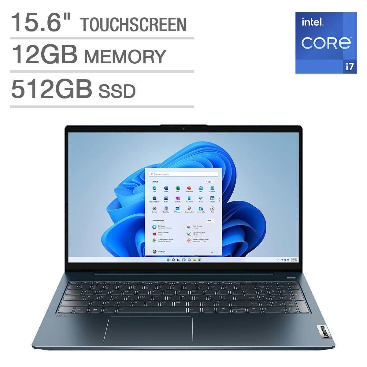 Lenovo Ideapad 5 15.6″ FHD Touchscreen i7-1255U 12GB RAM 512GB SSD ABYSS BLUE