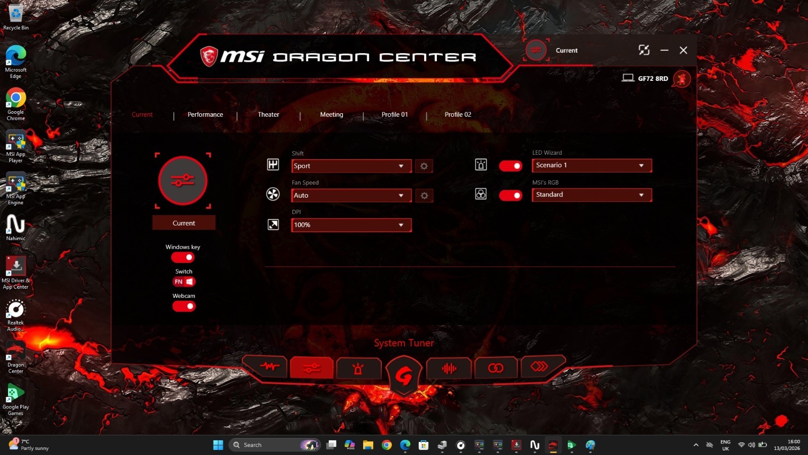 Core i7 Gaming Laptop Msi With 20GB RAM 750GB Storage M.2 SSD And HDD VR Ready
