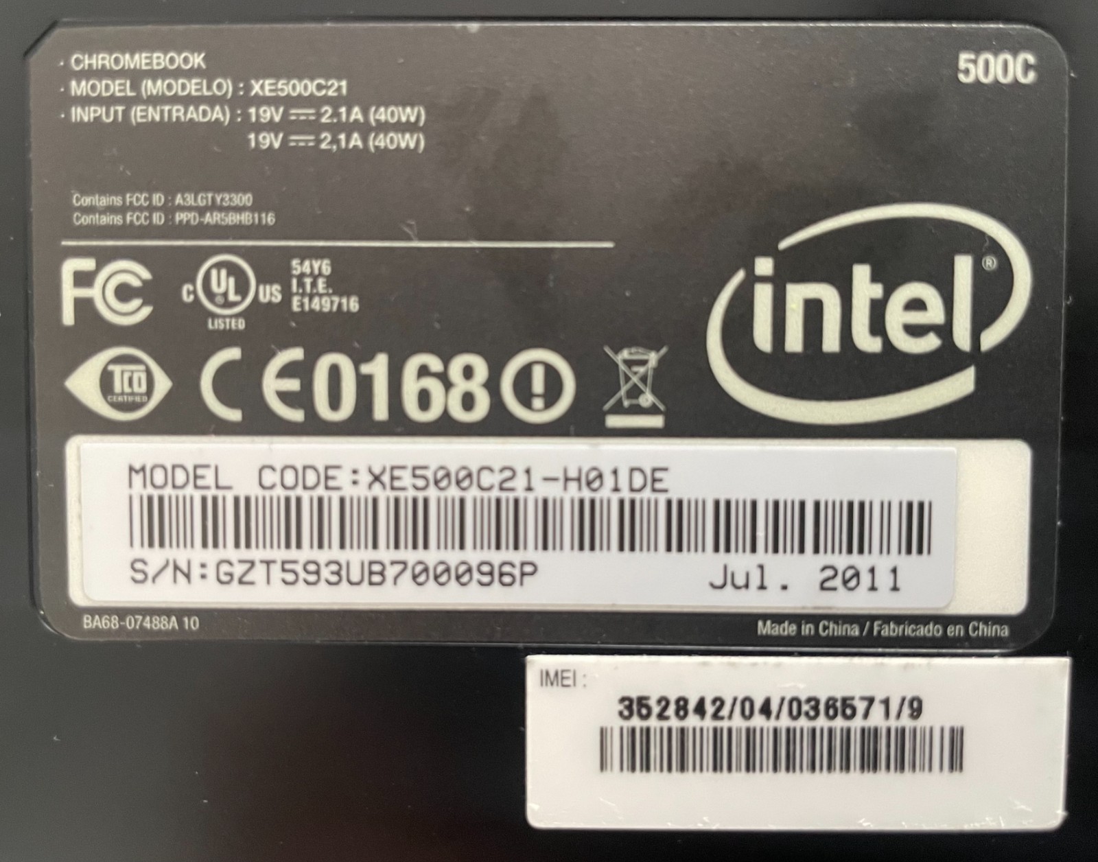 Samsung Chromebook 500C XE500C21-H01 DE 2011 – Functional – White