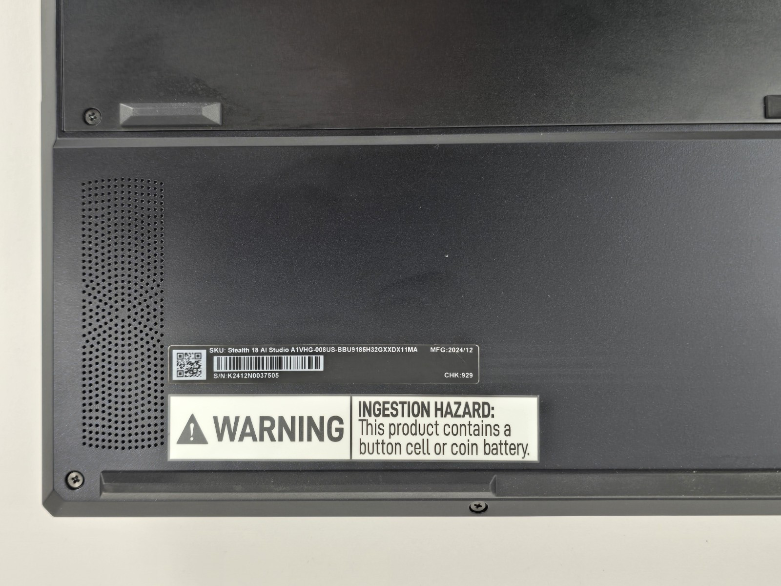 MSI Stealth 18 AI Studio 18″ UHD+ Ultra 9 185H 32GB 1TB RTX 4080 – Used – READ