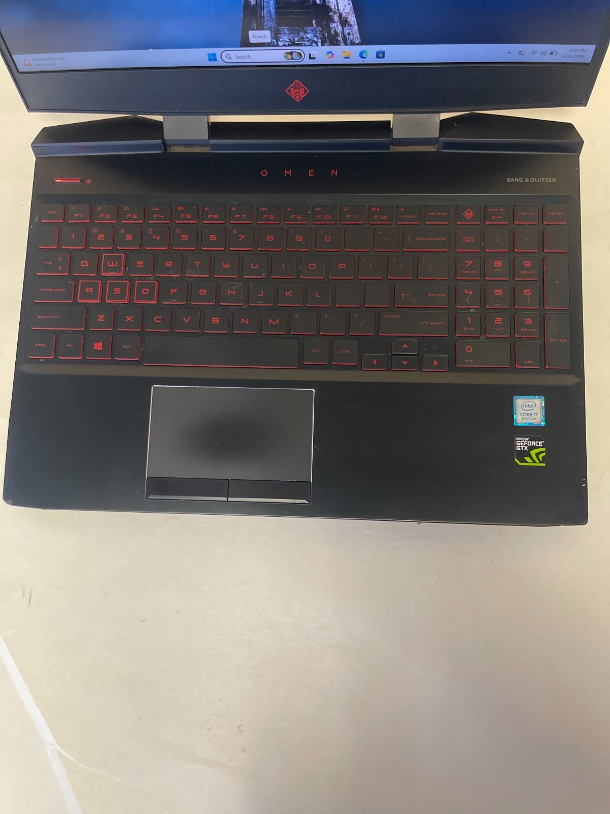 HP Omen 15 DC0XXX i7-8750H 2.2Ghz 16GB RAM 128GB NVMe 1TB HDD GTX 1050 Win11H