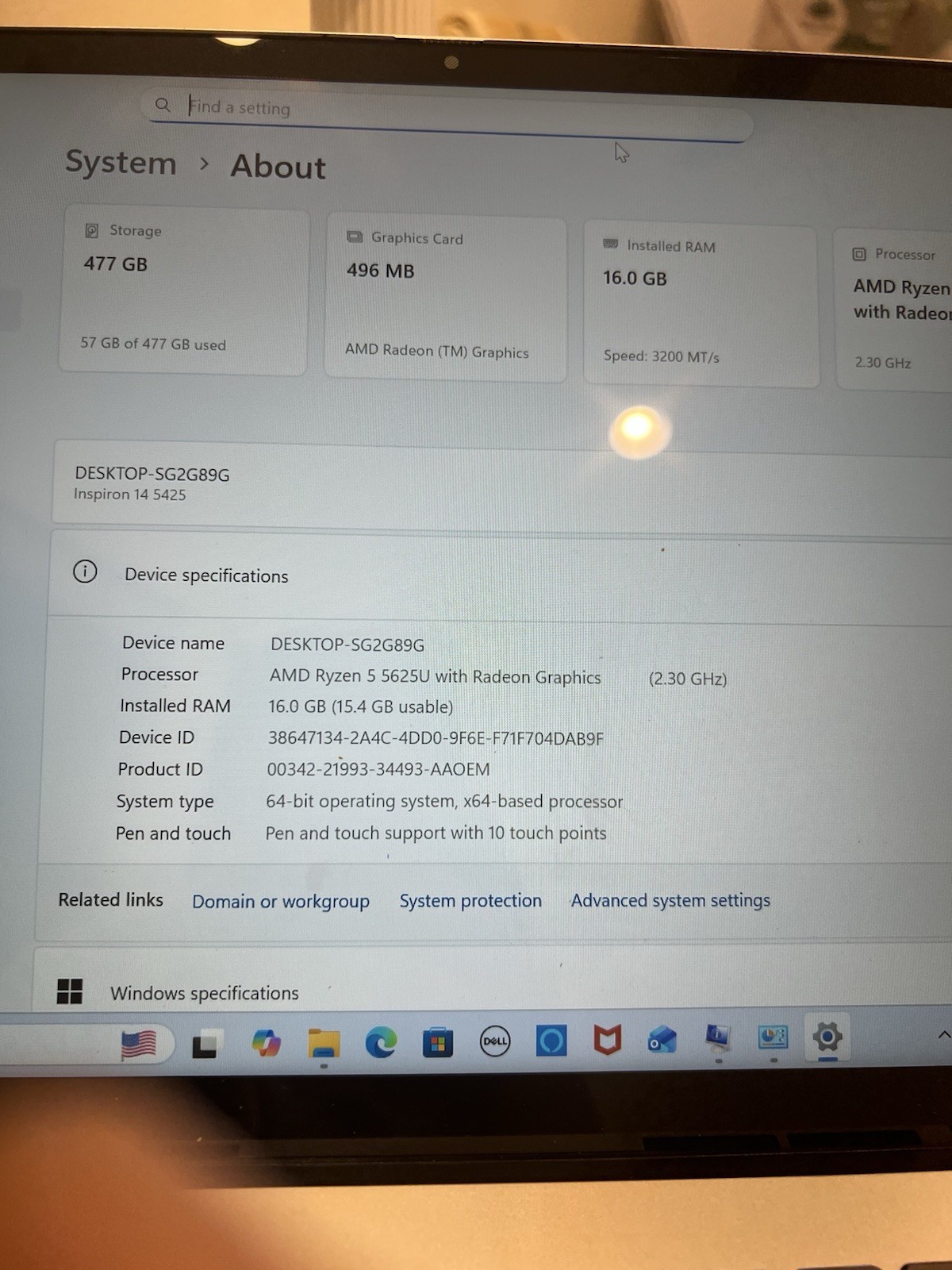 Dell Silver Notebook Laptop Windows 11 Wi-Fi Setup Screen Portable Computer