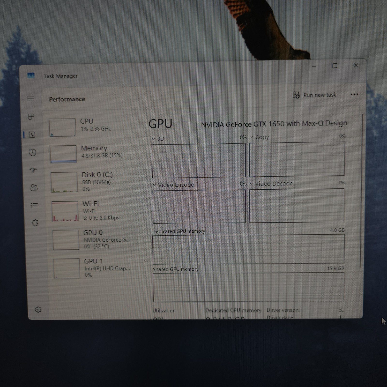 MSI GF63 Thin 10SC 15.6″, 256GB SSD, 2.5GHz i5-10300H 32GB GTX 1650, Bad LCD