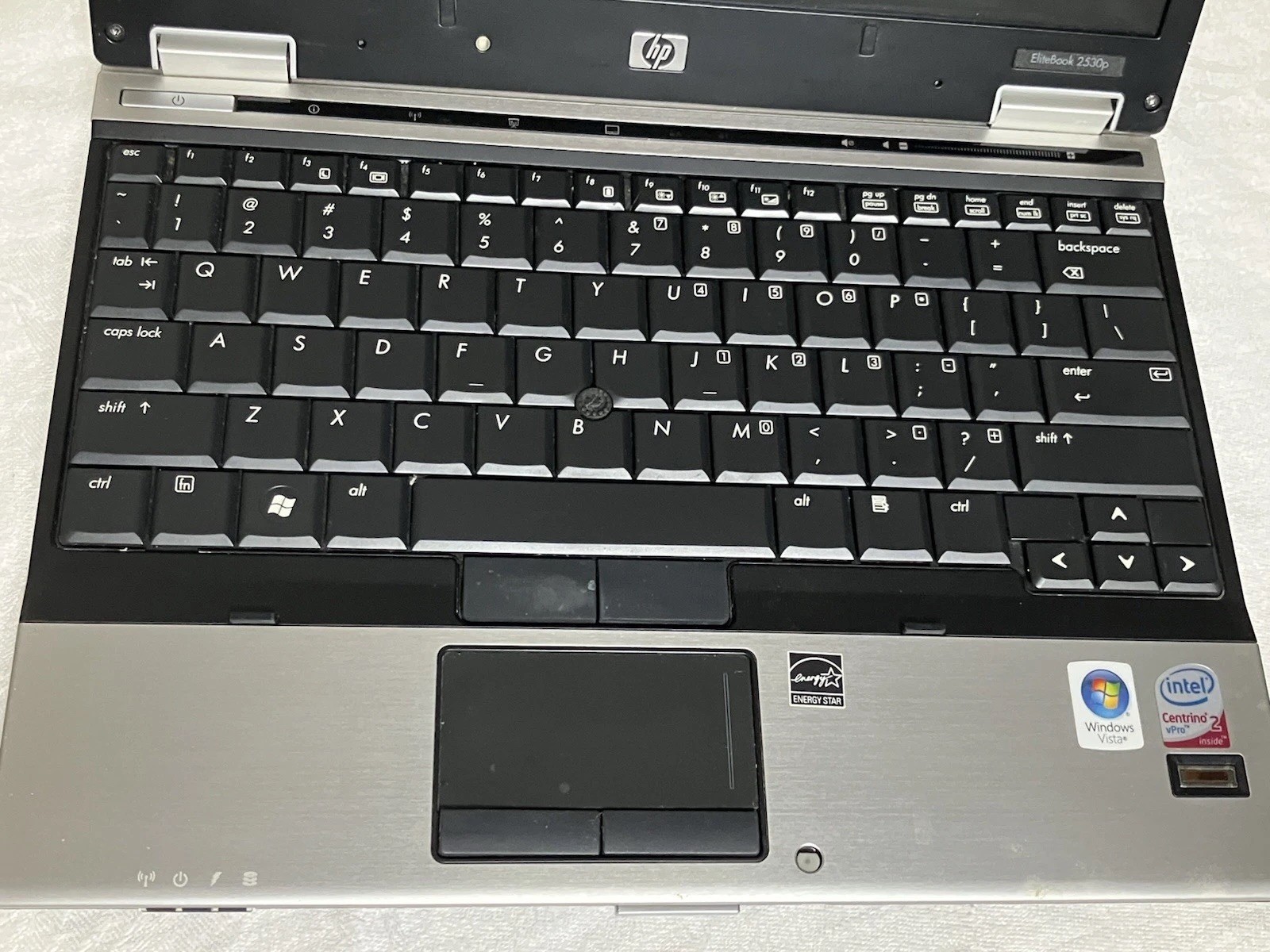 HP EliteBook 2530p Laptop Intel Core 2 Duo For Parts No Memory No Hard Drive