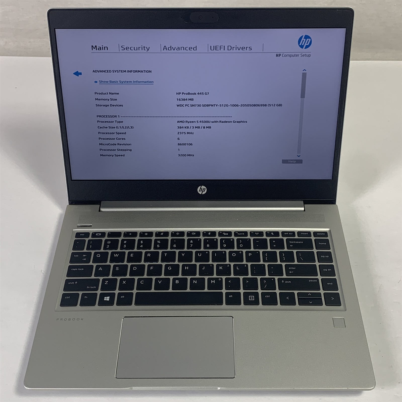 HP ProBook 445 G7 14″ Laptop Ryzen 5 4500U 2.3GHz 16GB 512GB NVMe SSD – NO OS