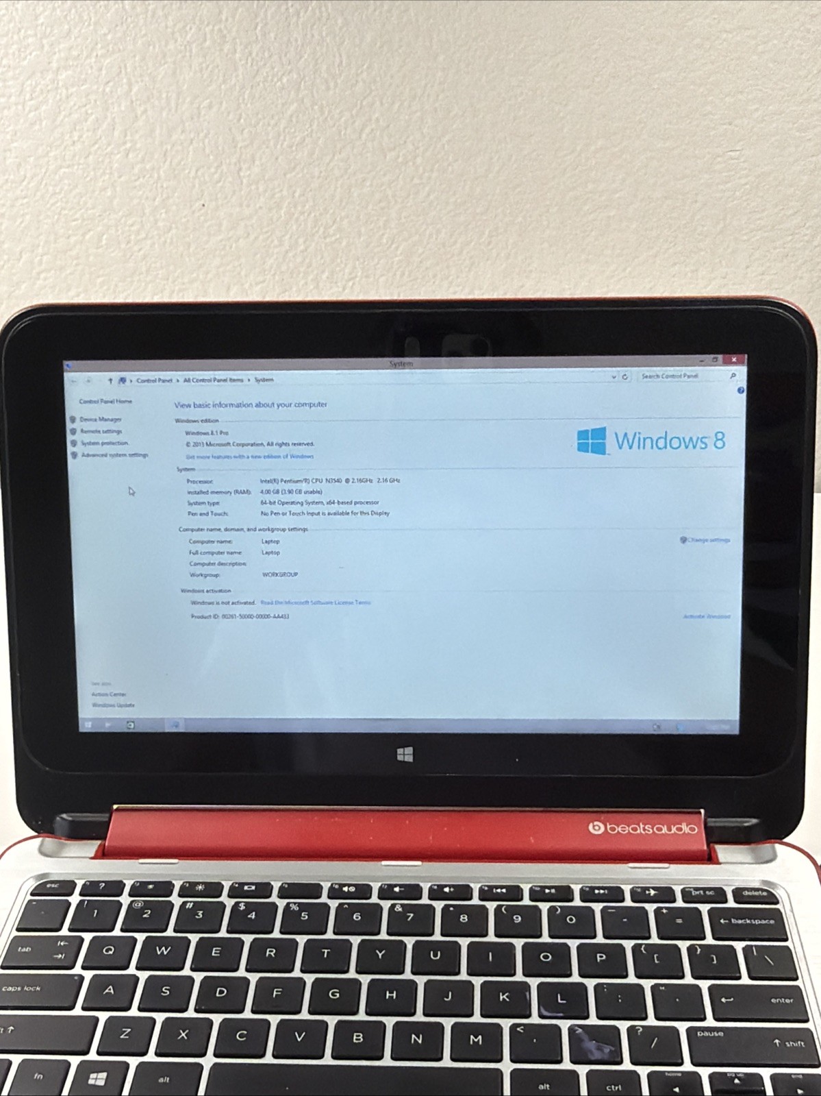 Hp Pavilion Laptop Beats Audio Red 11-n011dx 360 11.6” Screen 500gb 4gb 2.16GHz