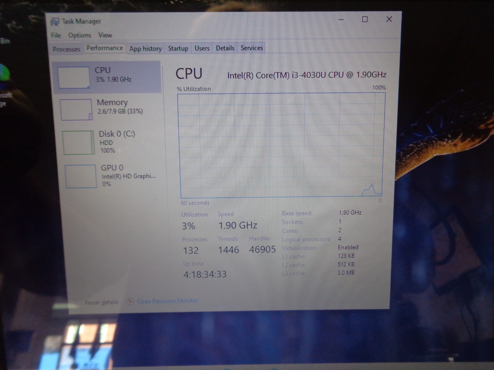 Dell Inspiron 15 3542 Core i3-4030U 1.9GHz 8GB RAM 500GB SSD 15.6″ Touch Win10
