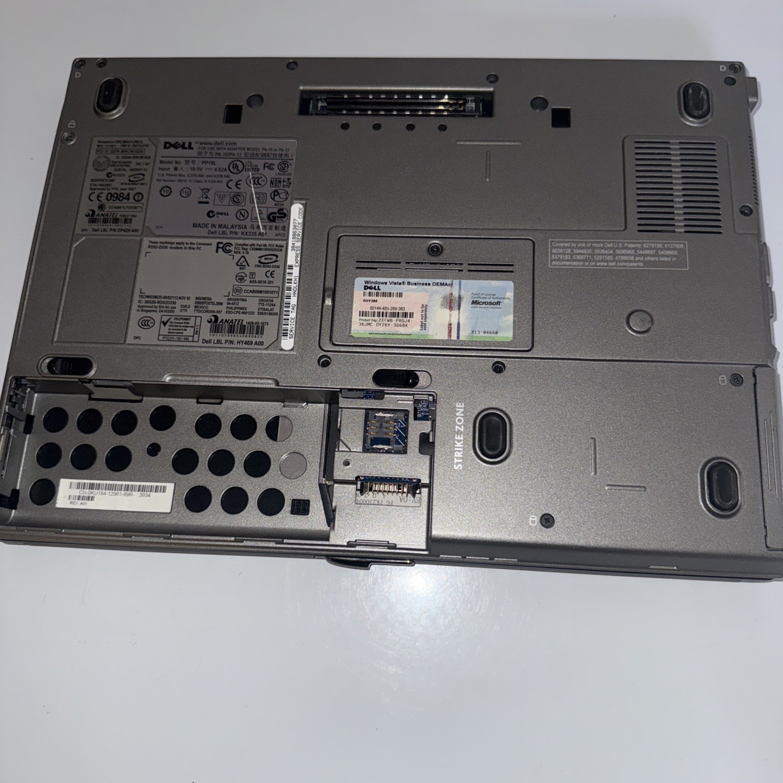 Dell Latitude D630 Laptop Duo 2, 2GB RAM , 120GBHD Win XP NO BATTERY