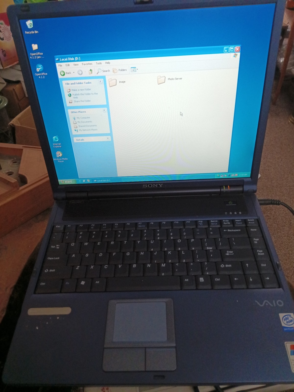 Vintage Rare SONY VAIO Pcg-871L PCG-FRV37 15” Laptop Windows Xp Working 40gb